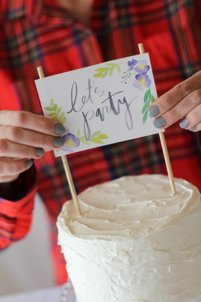 Free Printable Floral Cake Topper