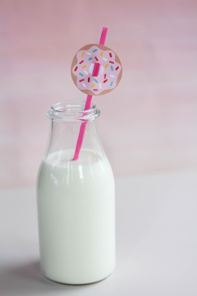 Printable Donut Straw Toppers