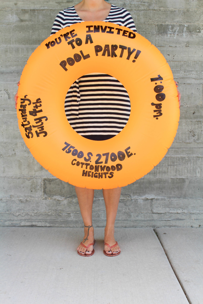 DIY Pool Party Float Invitation