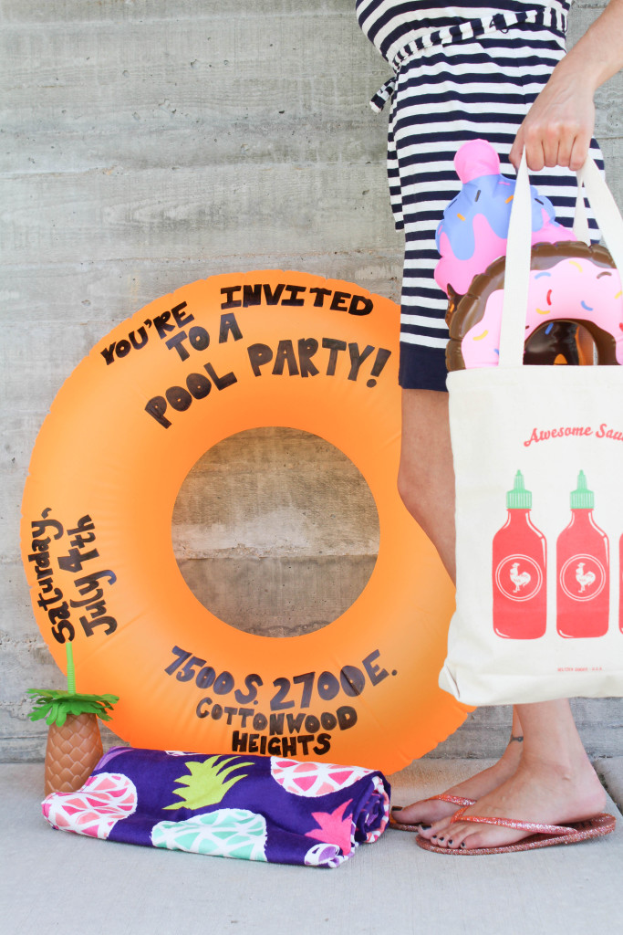 DIY Pool Party Float Invitation