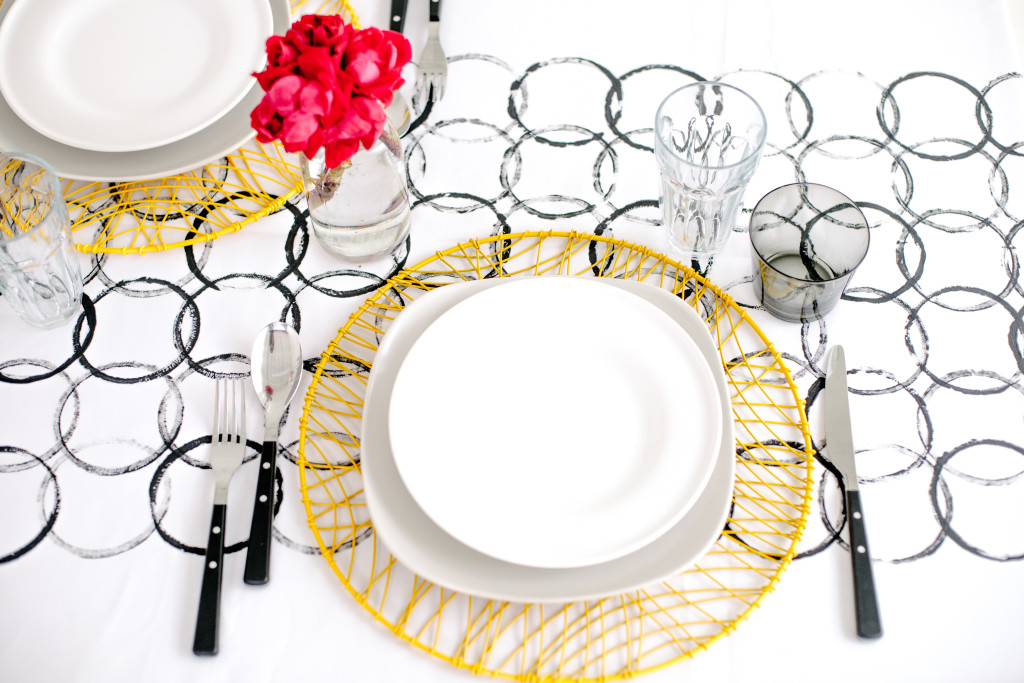 DIY Graphic Print Tablecloth