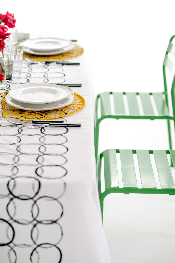 DIY Graphic Print Tablecloth