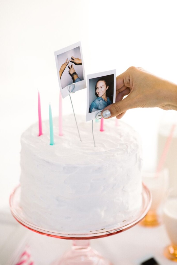DIY Polaroid Cake Topper