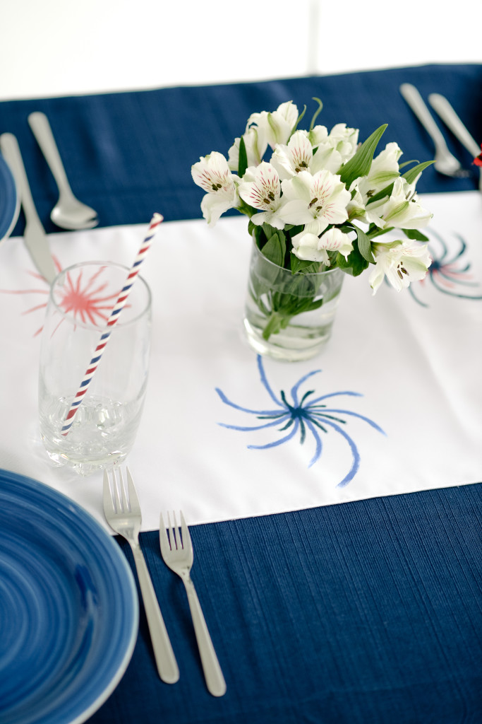 DIY Fireworks Table Runner