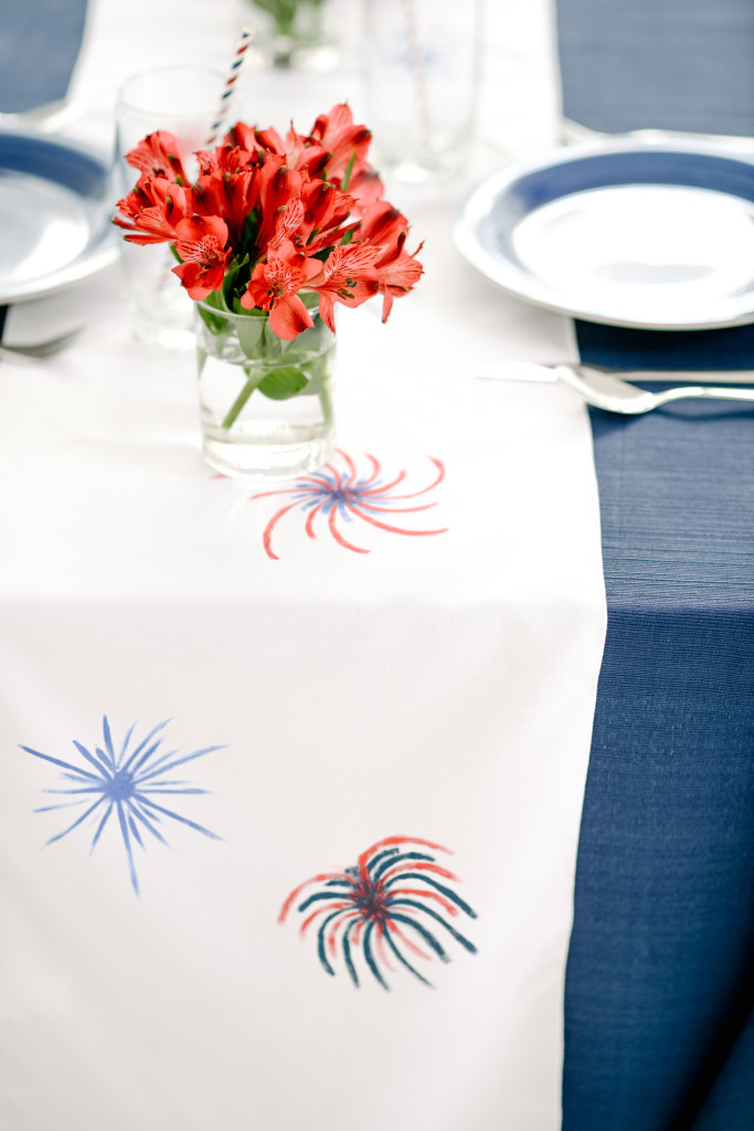 DIY Fireworks Table Runner