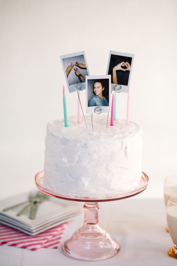 DIY Polaroid Cake Topper