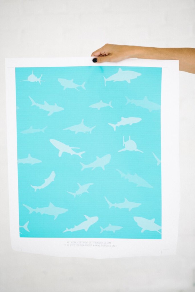 Printable Shark Gift Wrap