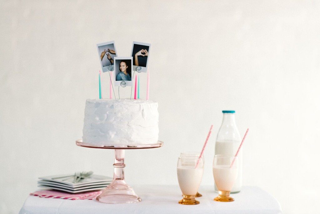 DIY Polaroid Cake Topper