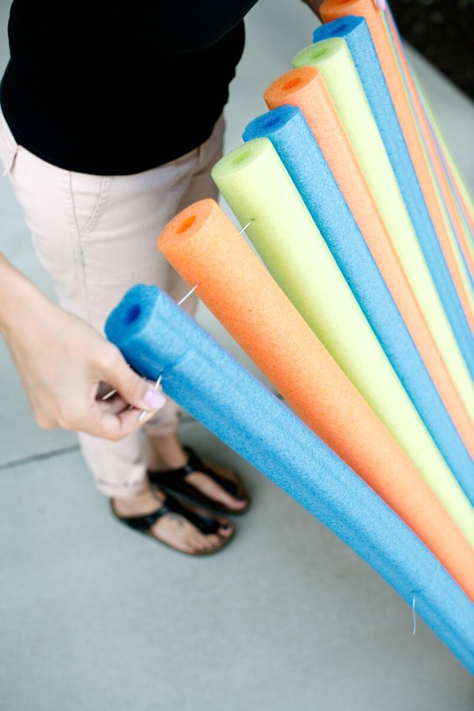 DIY Pool Noodle Photobooth Backdrop