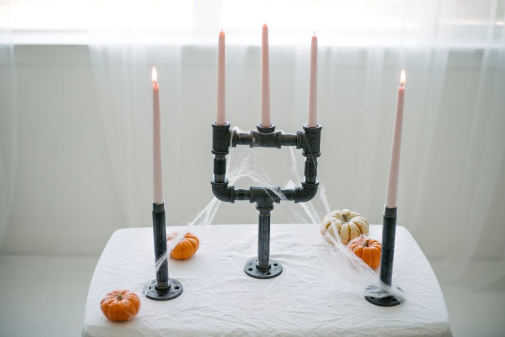 DIY Pipe Candelabra