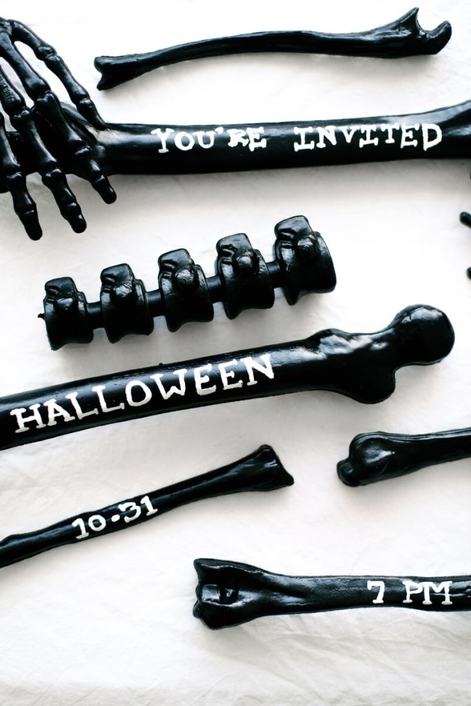 DIY Halloween Bone Invitation