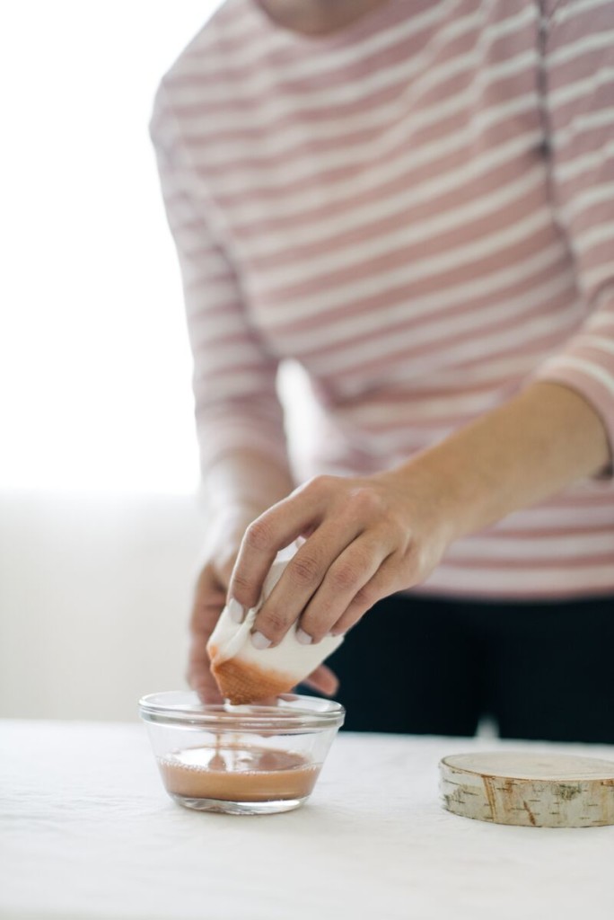 DIY Metallic Birch Coasters