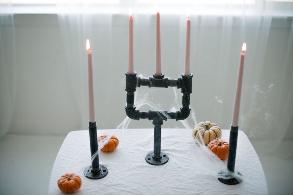 DIY Pipe Candelabra