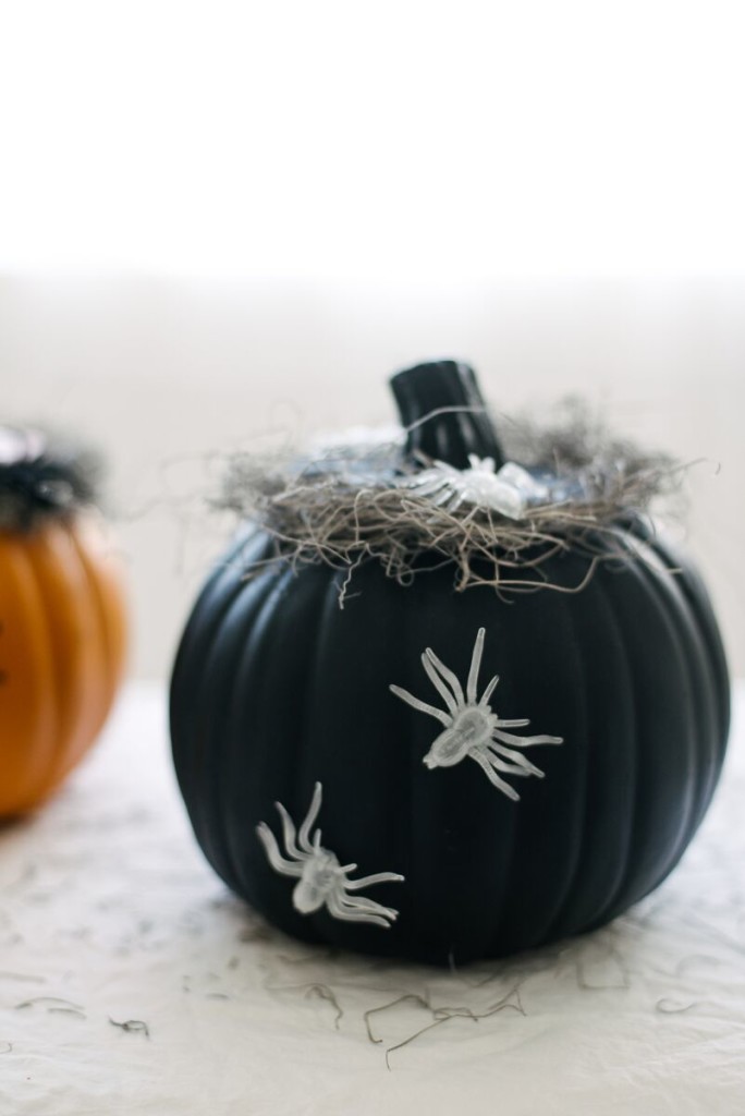 DIY Spider Pumpkins