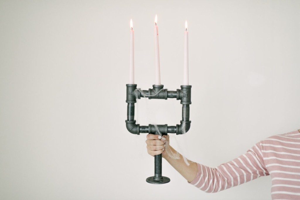 DIY Pipe Candelabra