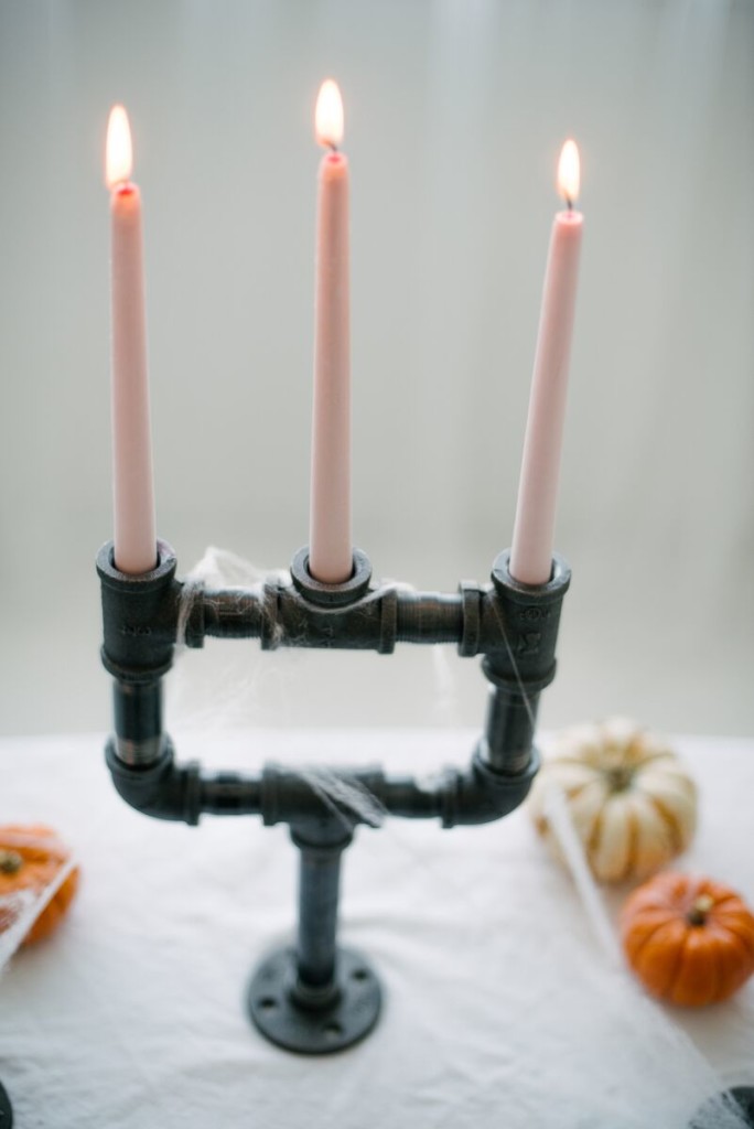 DIY Pipe Candelabra