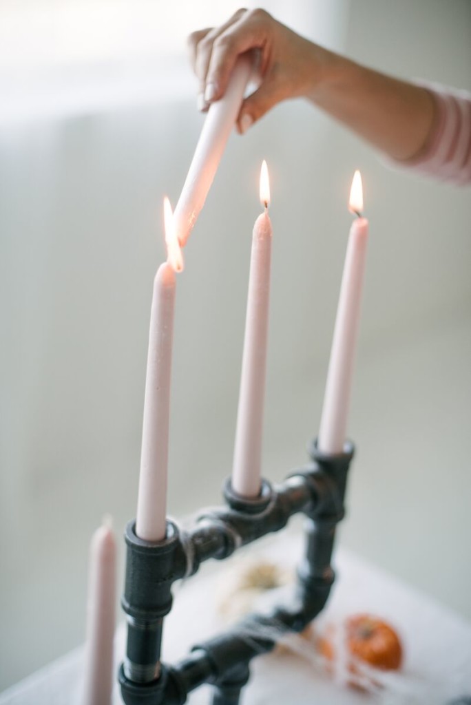 DIY Pipe Candelabra