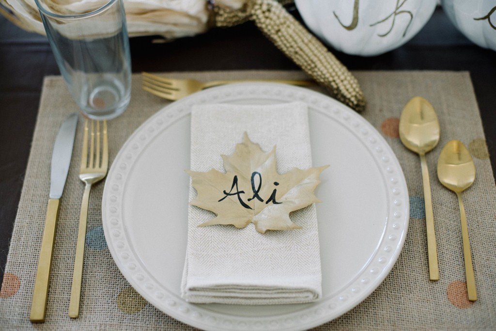 Gold Leaf Placecards