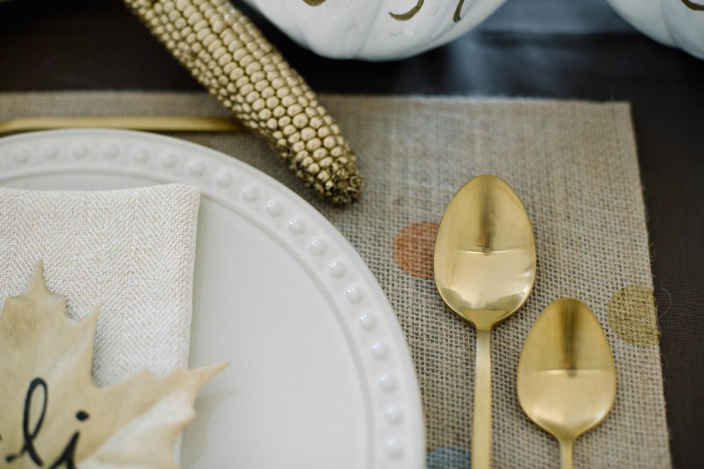 Gold Thanksgiving Tablescape