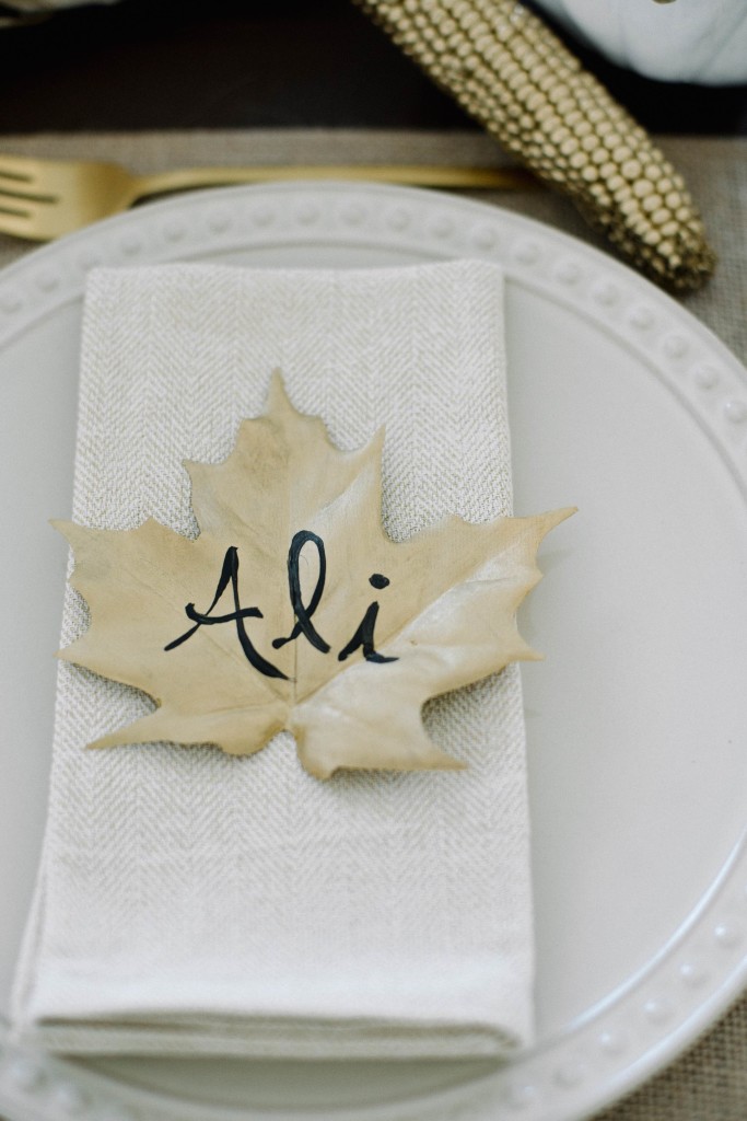 Gold Leaf Placecards