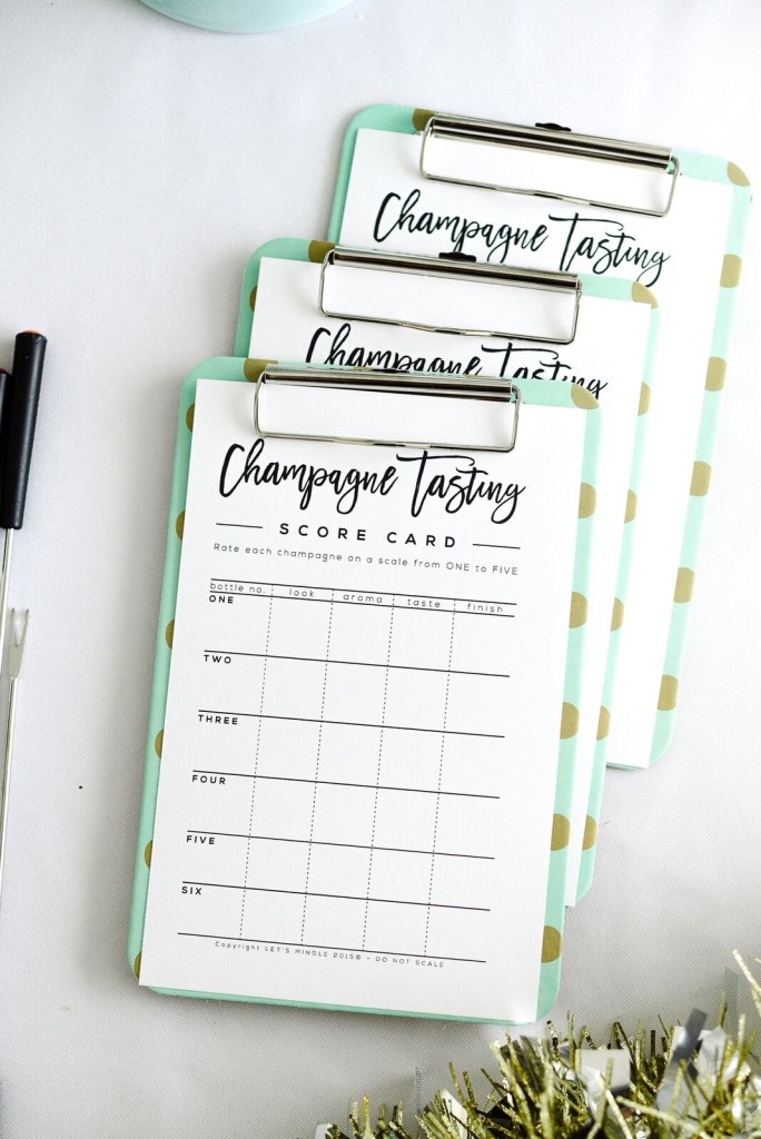 Champagne Tasting Party Printables