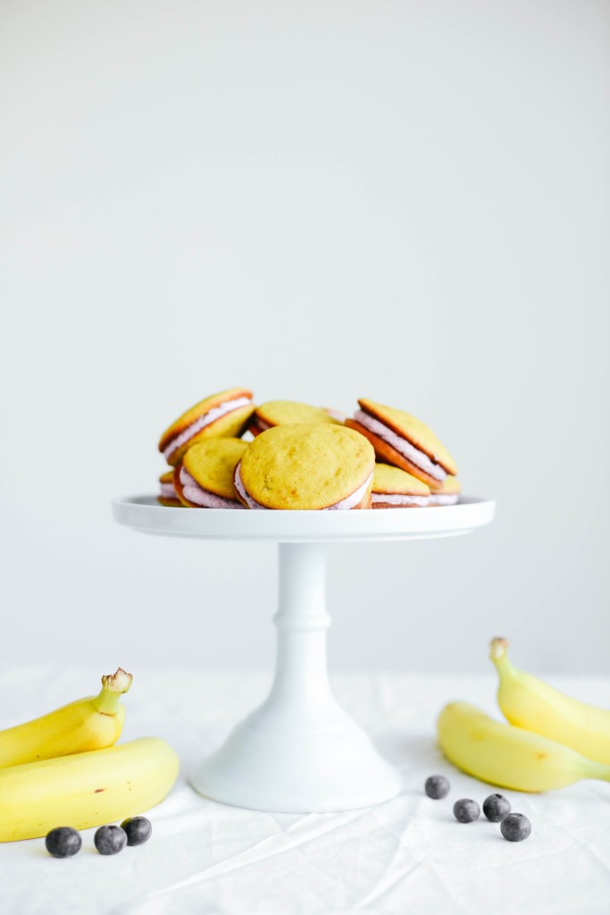 Banana Whoopie Pies with Blueberry Filling