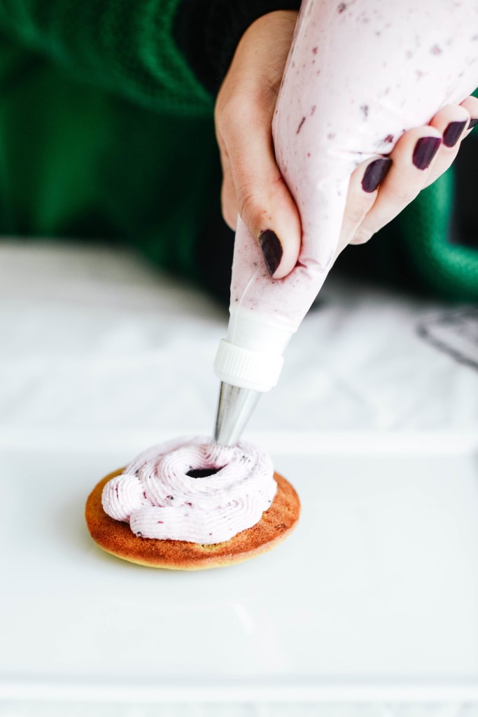 Banana Whoopie Pies with Blueberry Filling