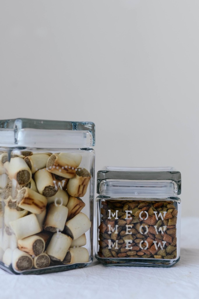 Glass Etched Pet Treat Jars