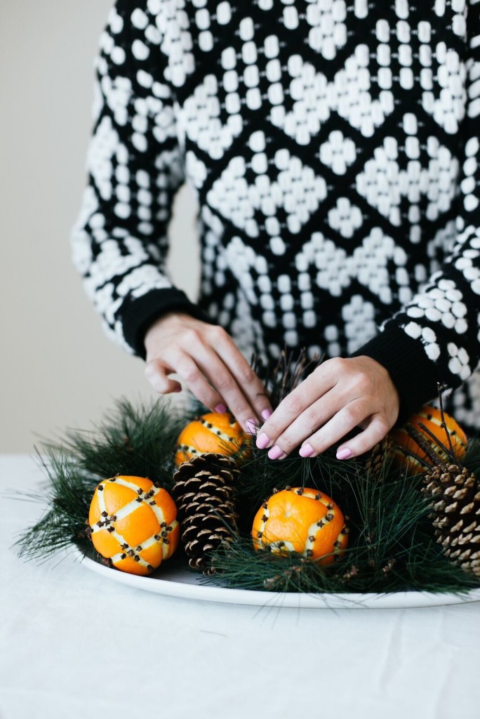 Orange Clove Pomander Centerpiece