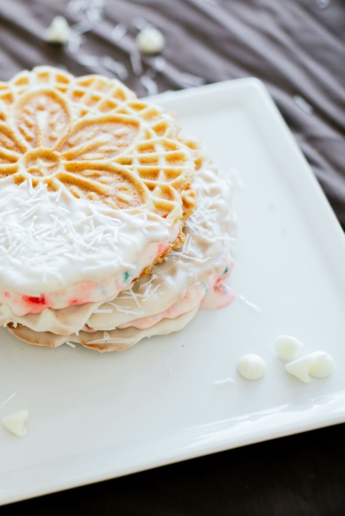 Chocolate Dipped Pizzelle Cookies