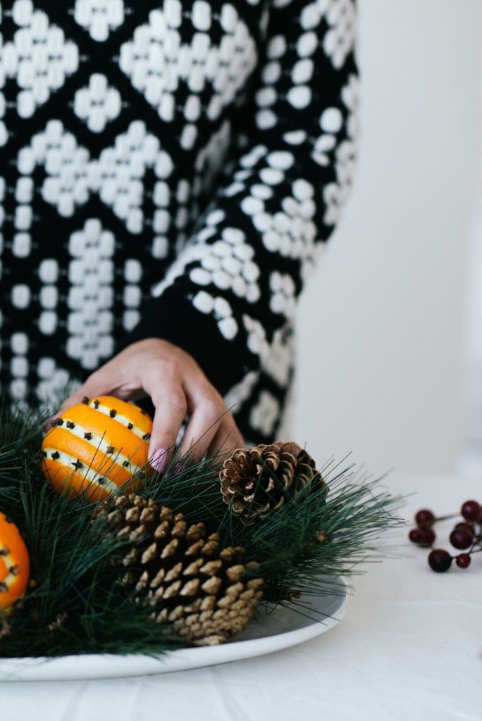 Orange Clove Pomander Centerpiece