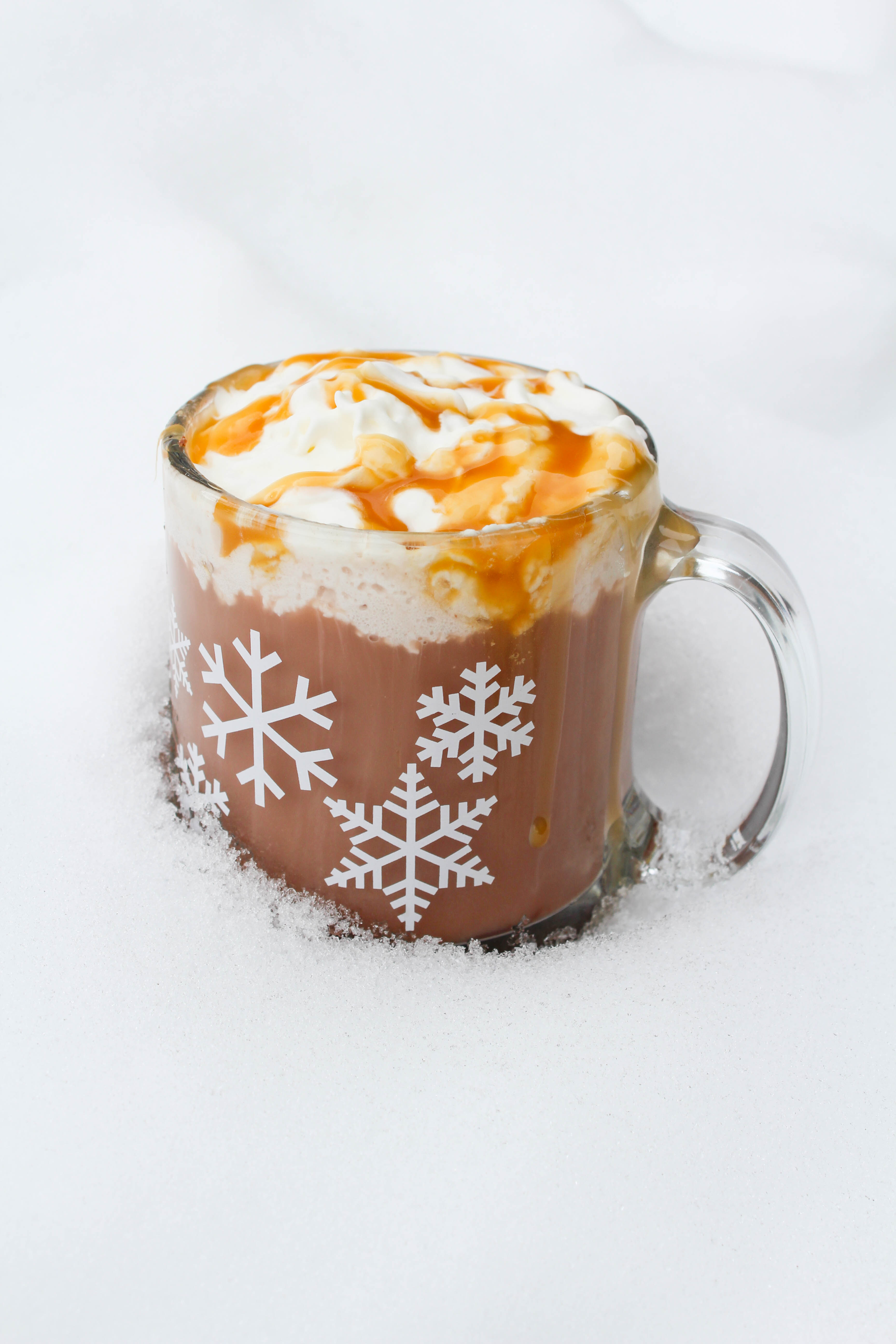 Frozen Caramel Hot Chocolate - Let's Mingle Blog