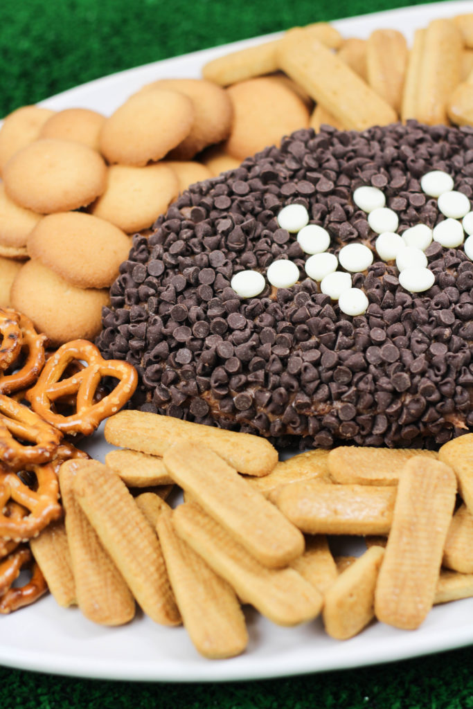 Chocolate Brownie Football Cheese Ball