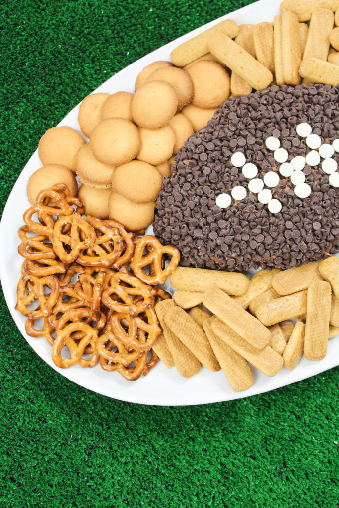 Chocolate Brownie Football Cheese Ball