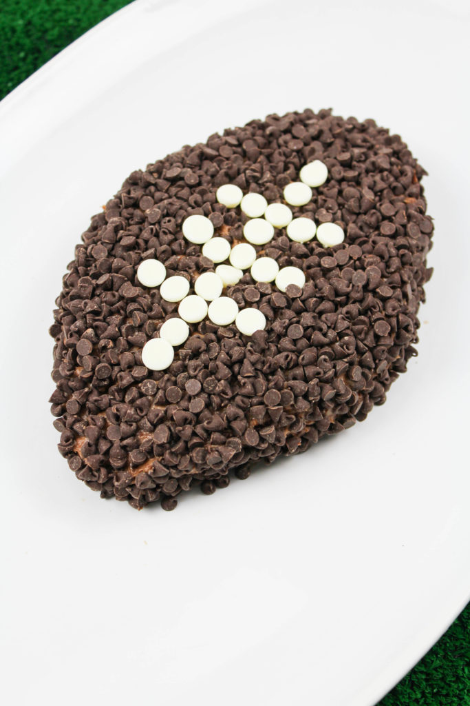 Chocolate Brownie Football Cheese Ball