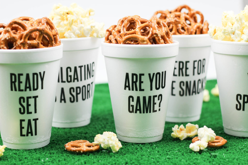 DIY Football Party Cups