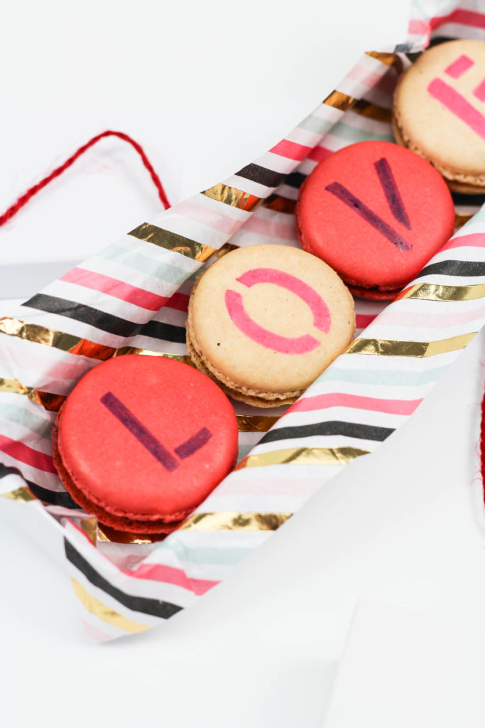 DIY Valentine's Day Message Macarons