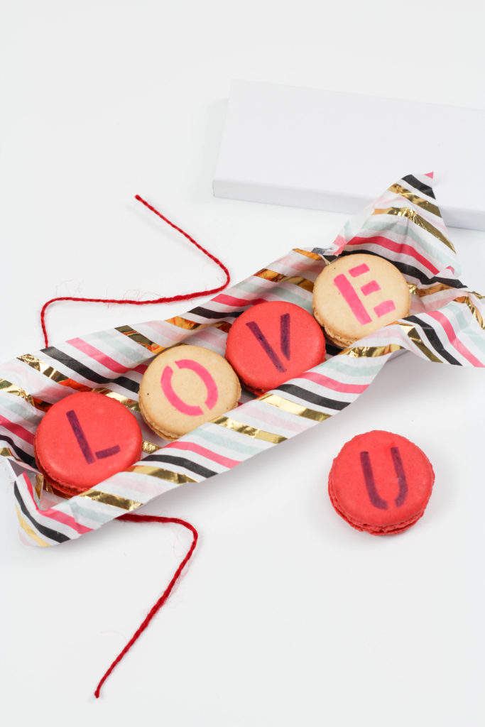 DIY Valentine's Day Message Macarons