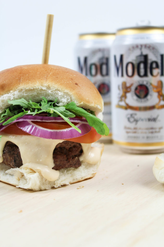 Beer Burgers with Melted Beer Cheese