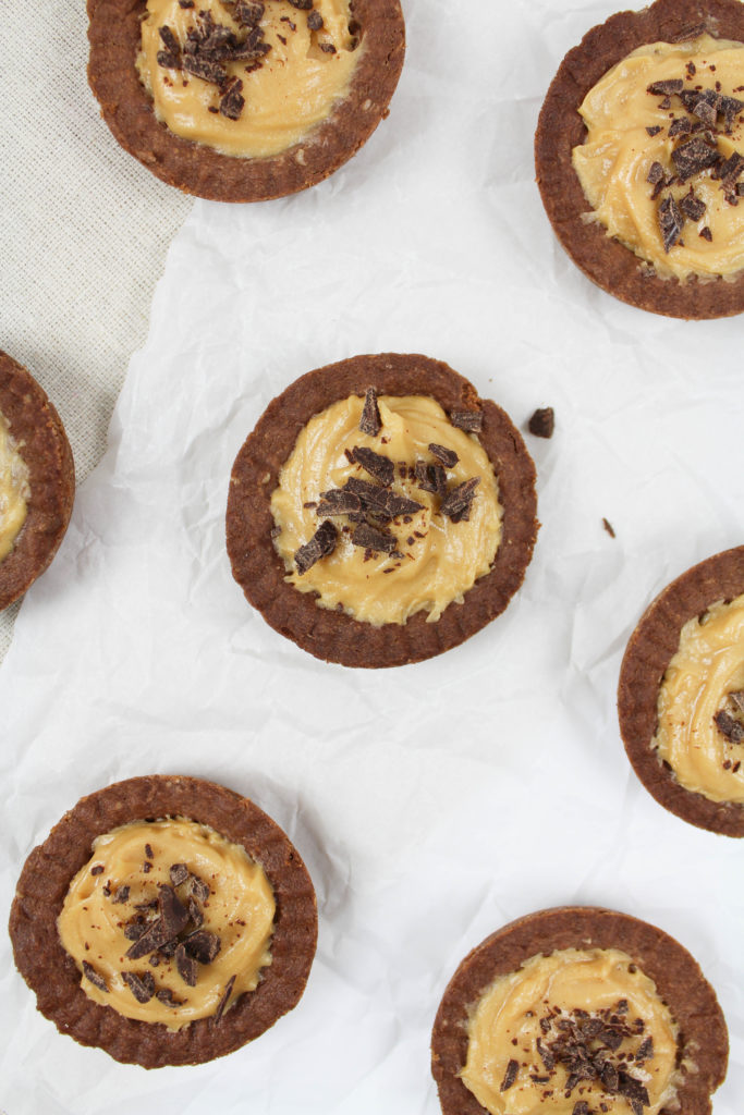 Chocolate Shortbread Peanut Butter Tarts