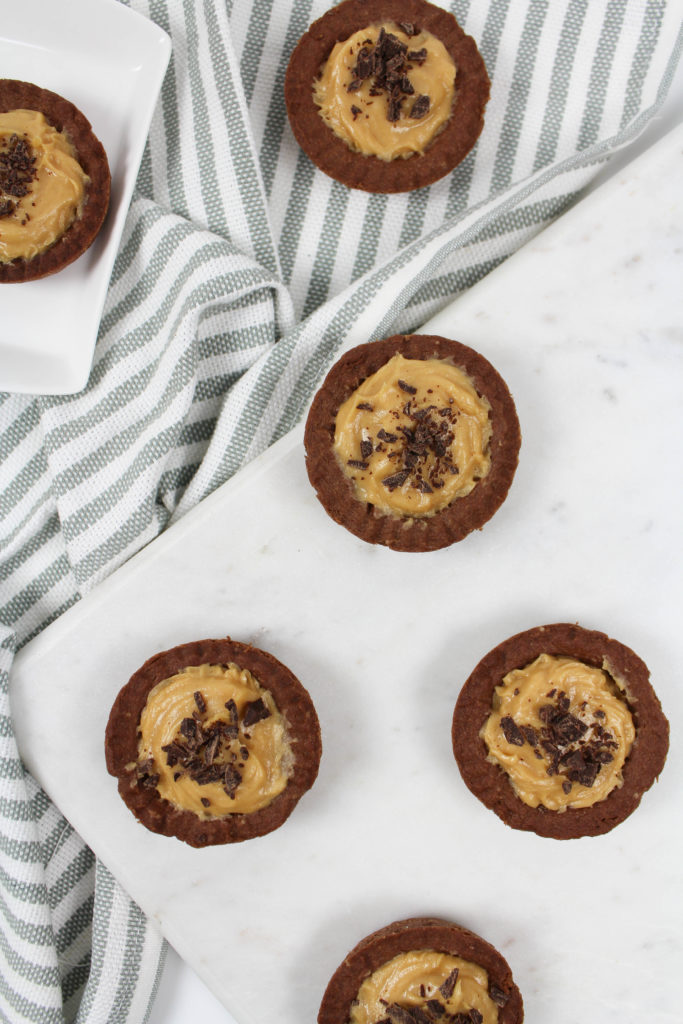 Chocolate Shortbread Peanut Butter Tarts