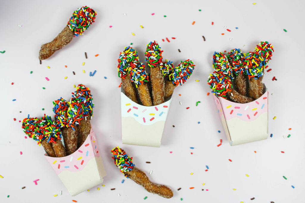 Chocolate Sprinkle Donut Fries