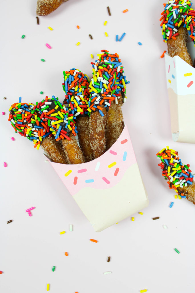 Chocolate Sprinkle Donut Fries