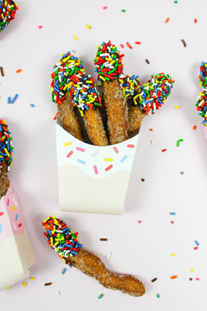 Chocolate Sprinkle Donut Fries