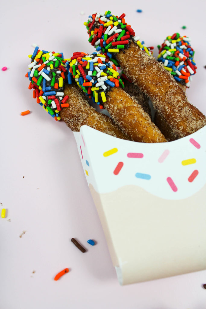 Chocolate Sprinkle Donut Fries