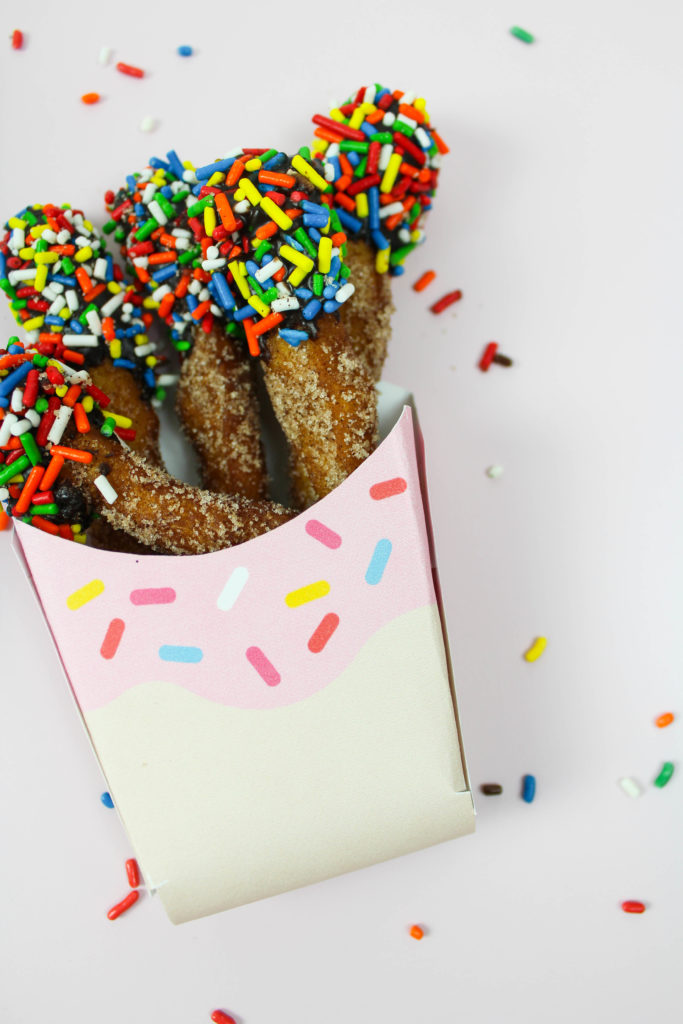 Chocolate Sprinkle Donut Fries