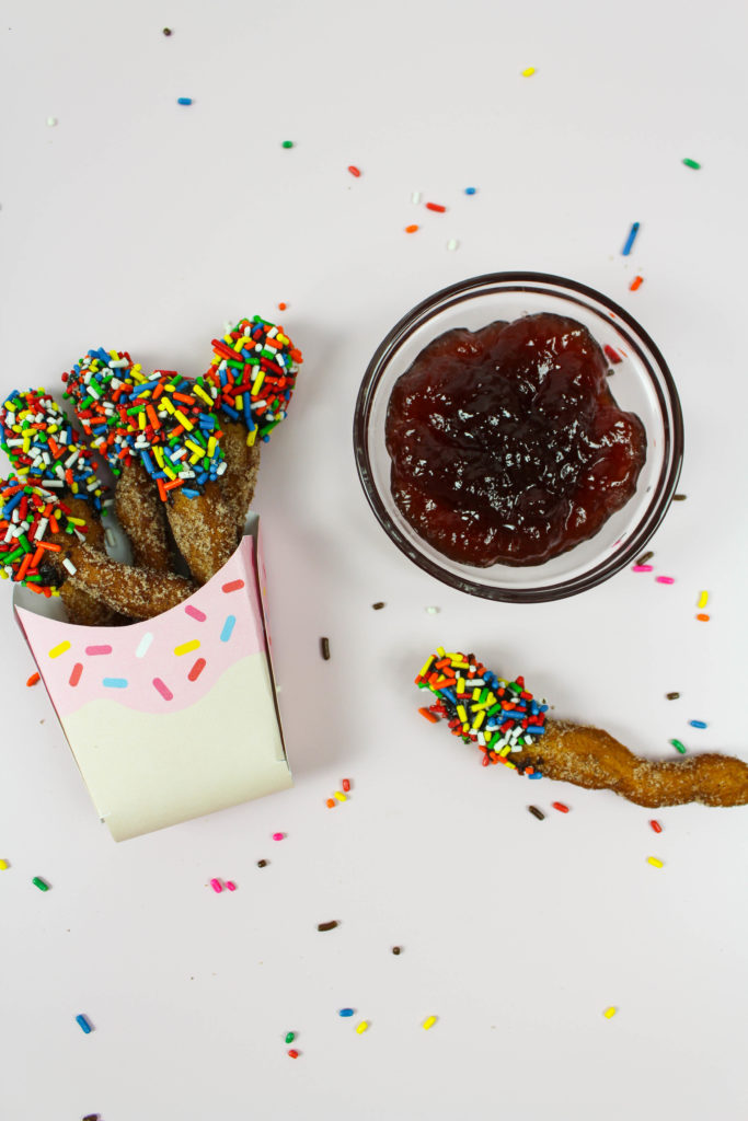 Chocolate Sprinkle Donut Fries