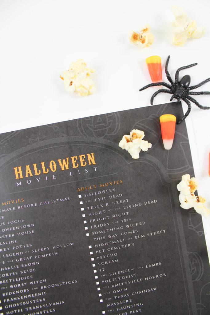 Printable Halloween Movie List