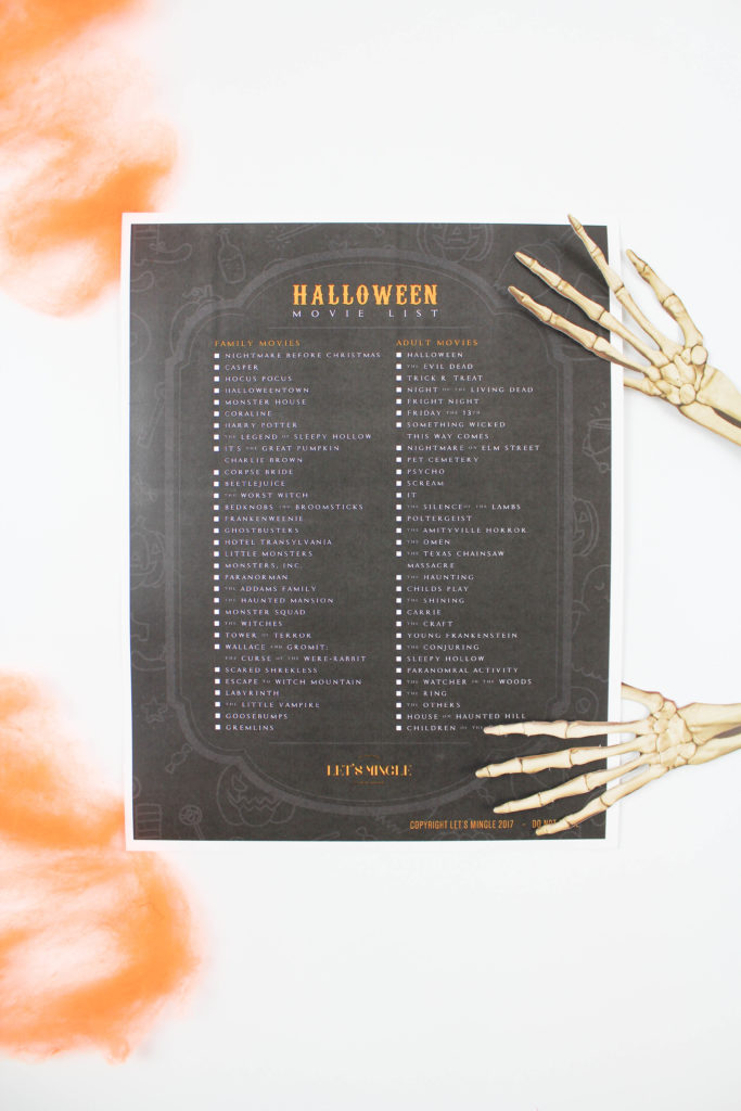 Printable Halloween Movie List