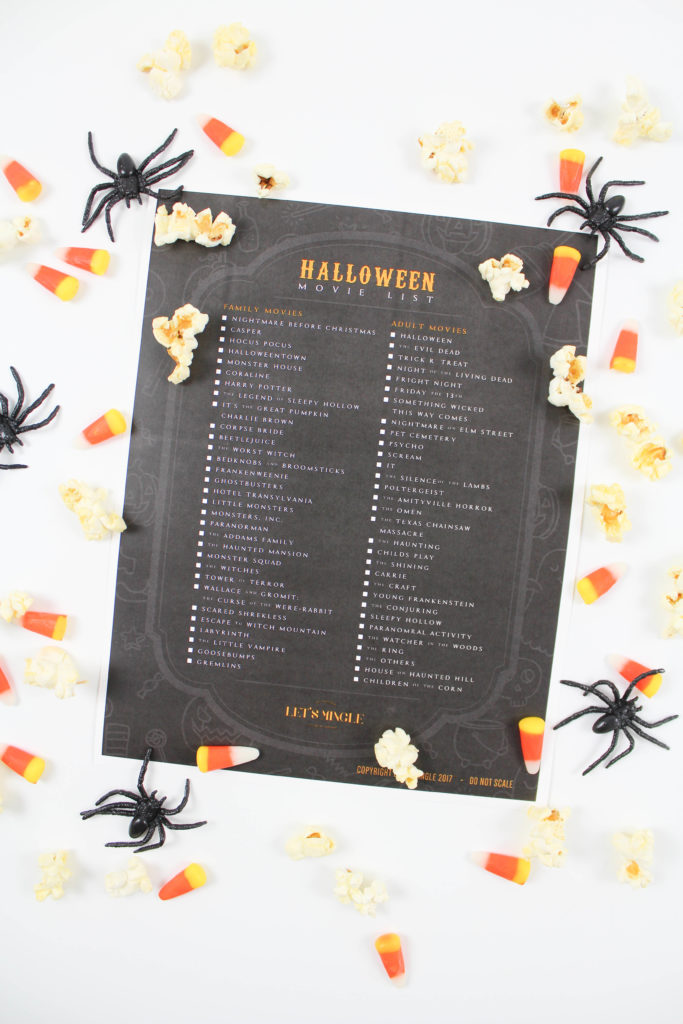 Printable Halloween Movie List